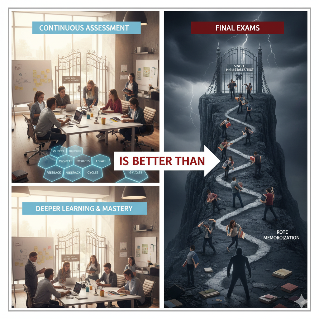 Continuous Assessment Is Better Than Final Exams