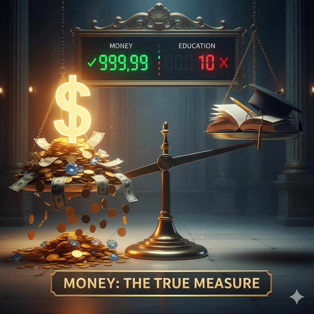 Money is more important than education.