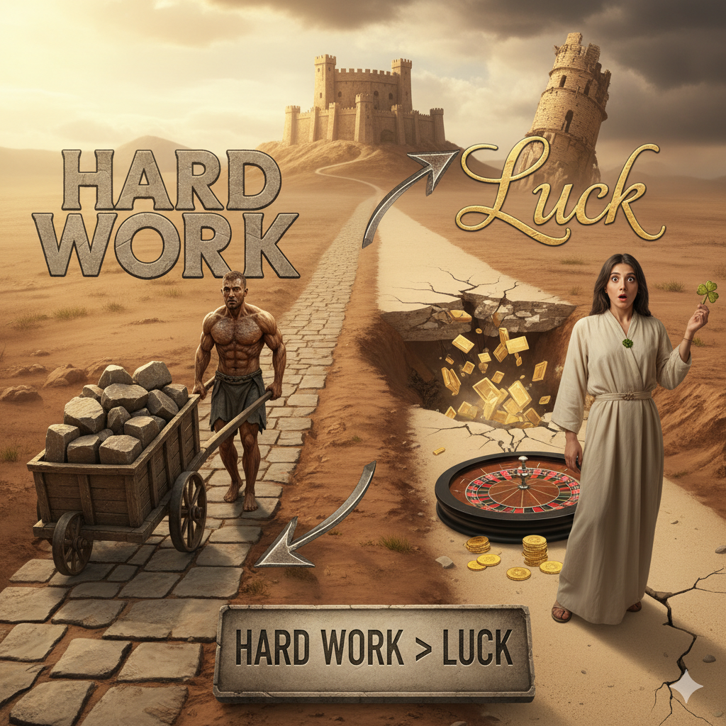 Hard work is better than luck